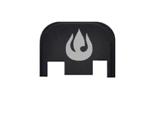 FLAME Engraved Slide Back Plate Aluminum Made USA for Glock Gen 1-4