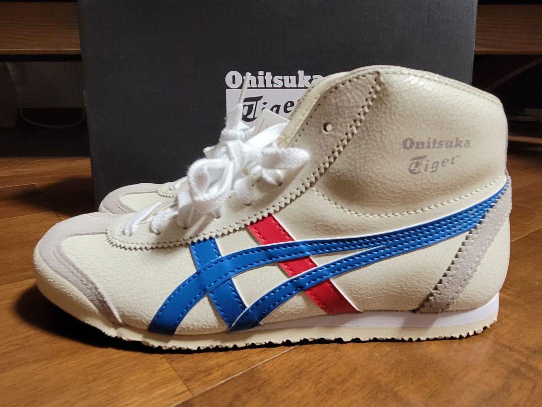 Onitsuka Tiger MEXICO Mid Runner thl328-0142 WHITE BLUE RED Onitsuka Tiger MEXICO Mid Runner thl328-0142 WHITE BLUE RED