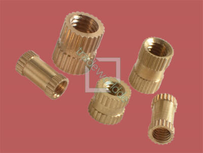 New M3 Brass Copper Metric Thread Knurl Insert Nut Outside Diameter 4mm