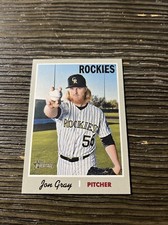 2019 Topps Heritage Jon Gray #255 Colorado Rockies Baseball Card