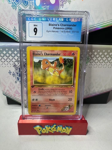 Blaine's Charmander CGC 9 Mint 061/132 Gym Heroes - 1st Edition Regular