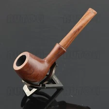Top Classic Straight Style Redwood Smoking Pipe Tobacco Pipe+10 Filters