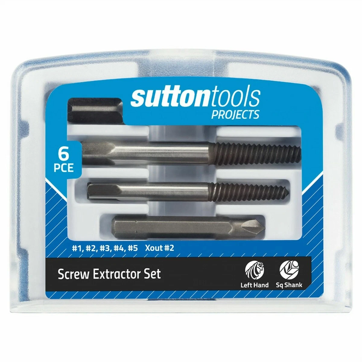 Sutton Tools Projects 6 Piece Screw Extractor Set Pack of 2