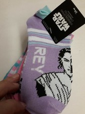 Girls Star Wars No Show Socks-Pastels 6Pr Size 4-7 M