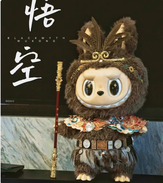 POP MART The Monsters Labubu ZIMOMO 58CM Black Wukong Series POP MART The Monsters Labubu ZIMOMO 58CM Black Wukong Series