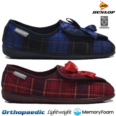DAMEN DUNLOP ORTHOPÄDISCHE DIABETIKER MEMORY FOAM LEICHT ZU SCHLIESSEN WEITE SCHUHE HAUSSCHUHE
