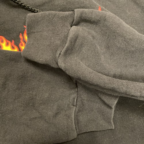 Thrasher Magazine Hoodie Flames Long Sleeve Drawstring Pullover Black ADULT M - Picture 6 of 7