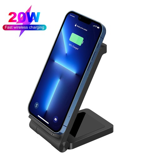 30W/20W Foldable Wireless Charger Dock Charging Station For iPhone 13 Pro Max - Picture 10 of 12