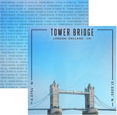 Tower Bridge, London, UK, DS scrapbook paper, Scrapbook Customs 39982