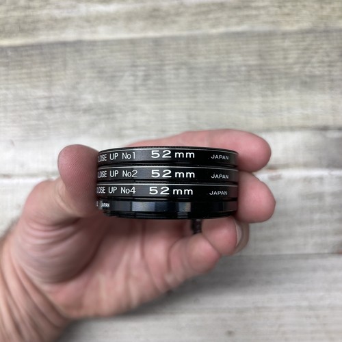 Set of 3 Rokunar 55mm Close-up Lenses with Case And 49-52 Adapter +1 +2 +4 - Picture 4 of 4