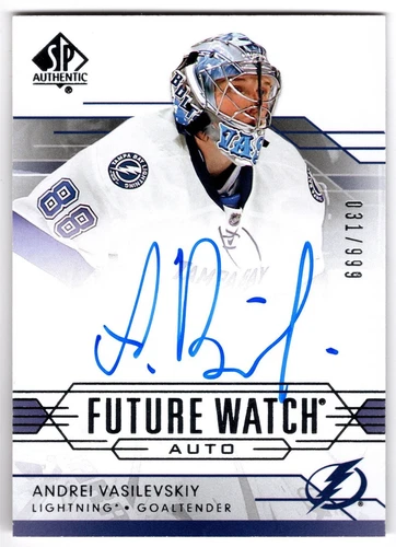 2014-15 Upper Deck SP Authentic Future Watch Auto ANDREI VASILEVSKIY 310 /999 RC
