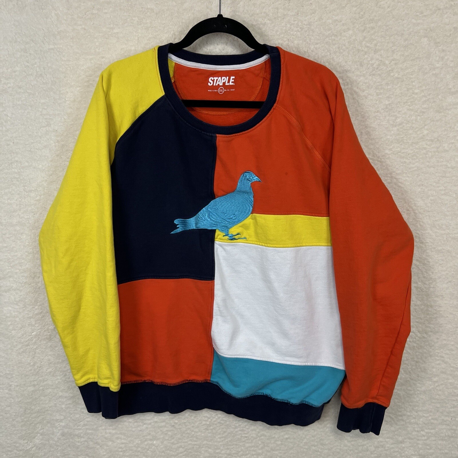 Staple Sweatshirt Men's 3XL Multicolor Colorblock Embroidered