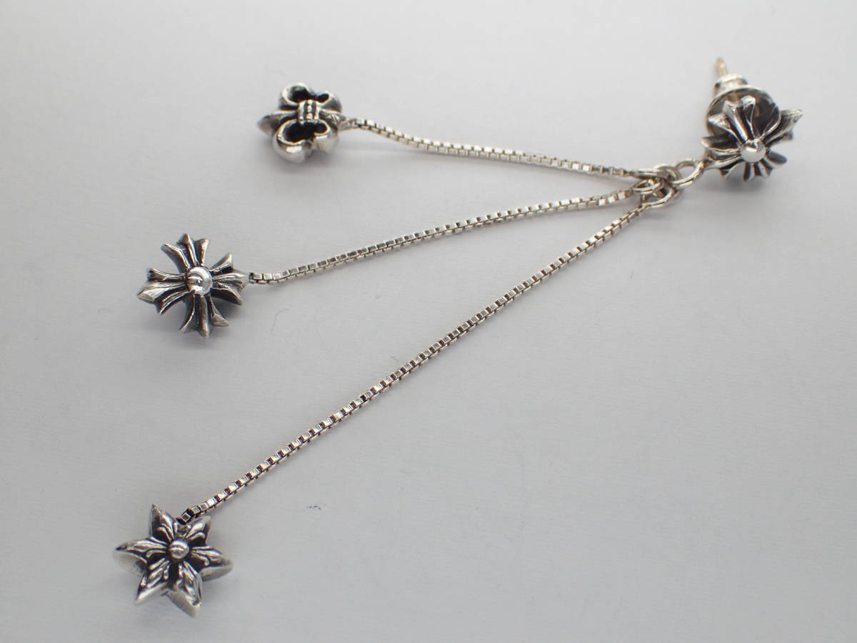 CHROME HEARTS jojo 3 charm earrings Original invoice CHROME HEARTS jojo 3 charm earrings Original invoice