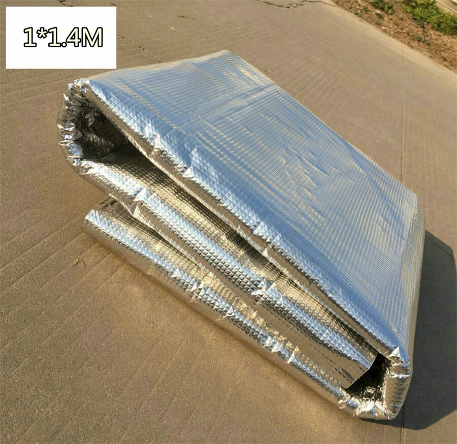 5MM Aluminum Car Fire Heat Insulation Mat Sound Deadener Foam Self-adhesive USA - Image 2 of 4