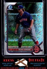 1-2022 Bowman Chrome Prospects Shimmer Refractor Blaze Jordan Red Sox #BCP-243