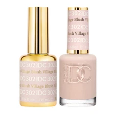 DND DC Soak Off Gel Polish + Matching Nail Lacquer - Blush Village #302