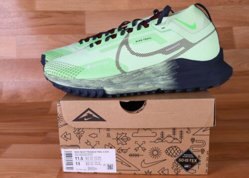 Nike React Pegasus Trail 4 GORE-TEX Mens Size 11.5 GTX Vapor Green DJ7926-303