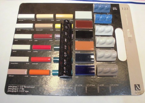 1 Pc. Daltile *Gloss Black* Ceramic Sizzle Liner Rope Pencil Tile; 6" X 1-1/4" - Picture 3 of 12