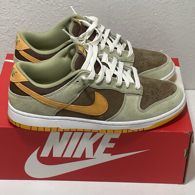 Size 10 - Men's Nike Dunk Low Dusty Olive Yellow Brown DH5360-300