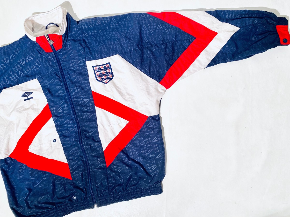 England Adult L National Team Football Training Jacket 1990
