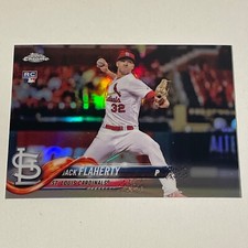 JACK FLAHERTY - 2018 TOPPS CHROME REFRACTOR ROOKIE CARD #4. rookie card picture