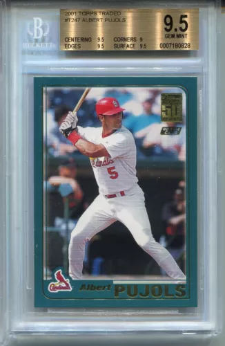 2001 Topps Traded Albert Pujols Rookie Card BGS 9.5 Gem Mint Graded  #T247