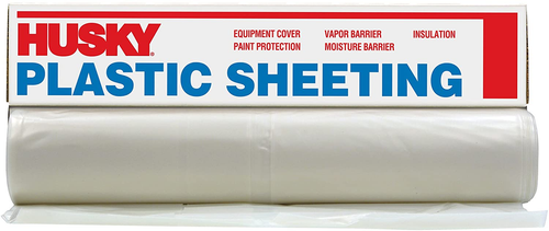 10' X 25' Poly-America 41025C Clear 4-Mil Low Density Plastic Sheeting