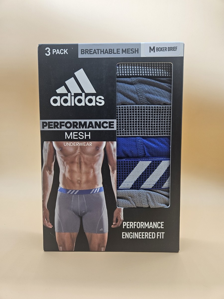 adidas Size M- Men's Sport Performance Mesh Long Boxer Brief