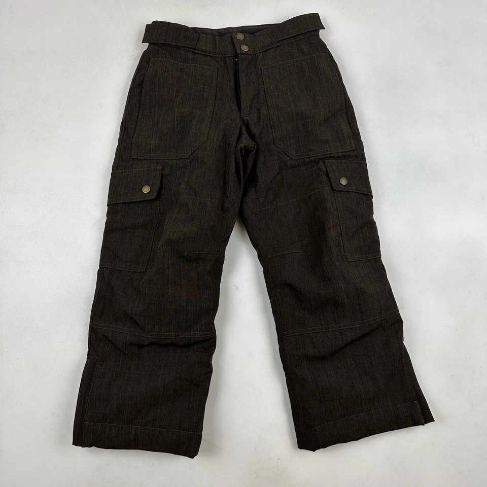 Pantalones de Carga Lands End Niños Marrón Nieve Esquí Forrados Aislados Talla 8 Nylon Forrados Foto 2 de 4