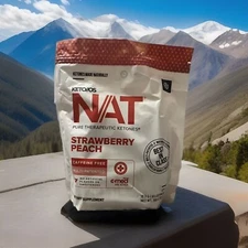 PRUVIT Ketones Nat STRAWBERRY PEACH Caffeine Free !! 20 Packs FREE SHIPPING