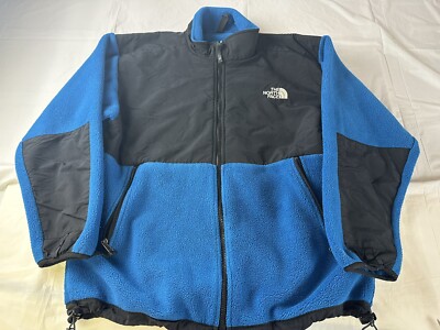 The North Face Denali Jacket Full Zip Fleece Blue/Black Youth Boys XL