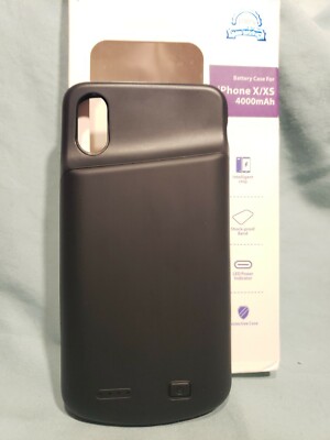 iPhone X XS Rechargeable 4000mAh Extended Slim Battery Portable Charging Case