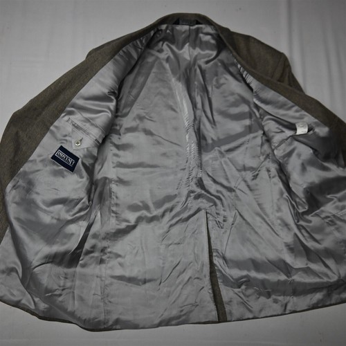 Lands End 42R Gray Herringbone 100% Silk USA Made Mens Blazer Sport Coat Jacket - Picture 6 of 12