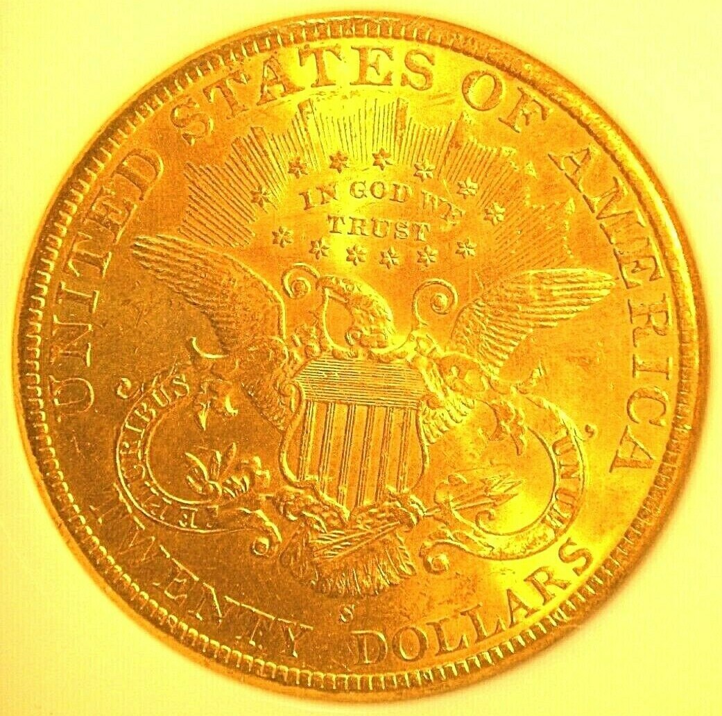 1898 S $20 Gold Double Eagle, NGC MS 61, Nice Yellow BU Luster
