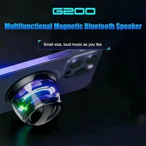 Portable Wireless Bluetooth Speaker Mini RGB LED Lights Powerful Audio Purple