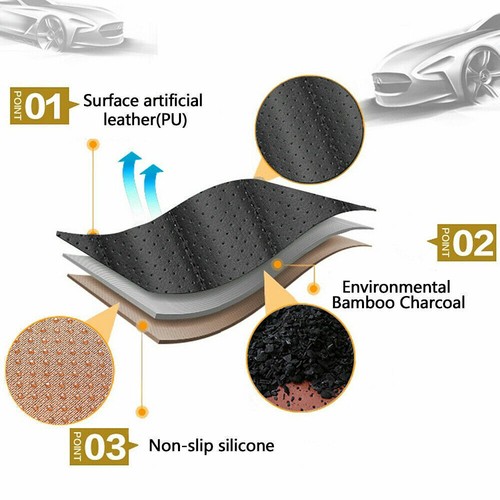 Universal Car Front Seat Cover Breathable Leather Pad Cushion Surround Protector - Picture 7 of 8