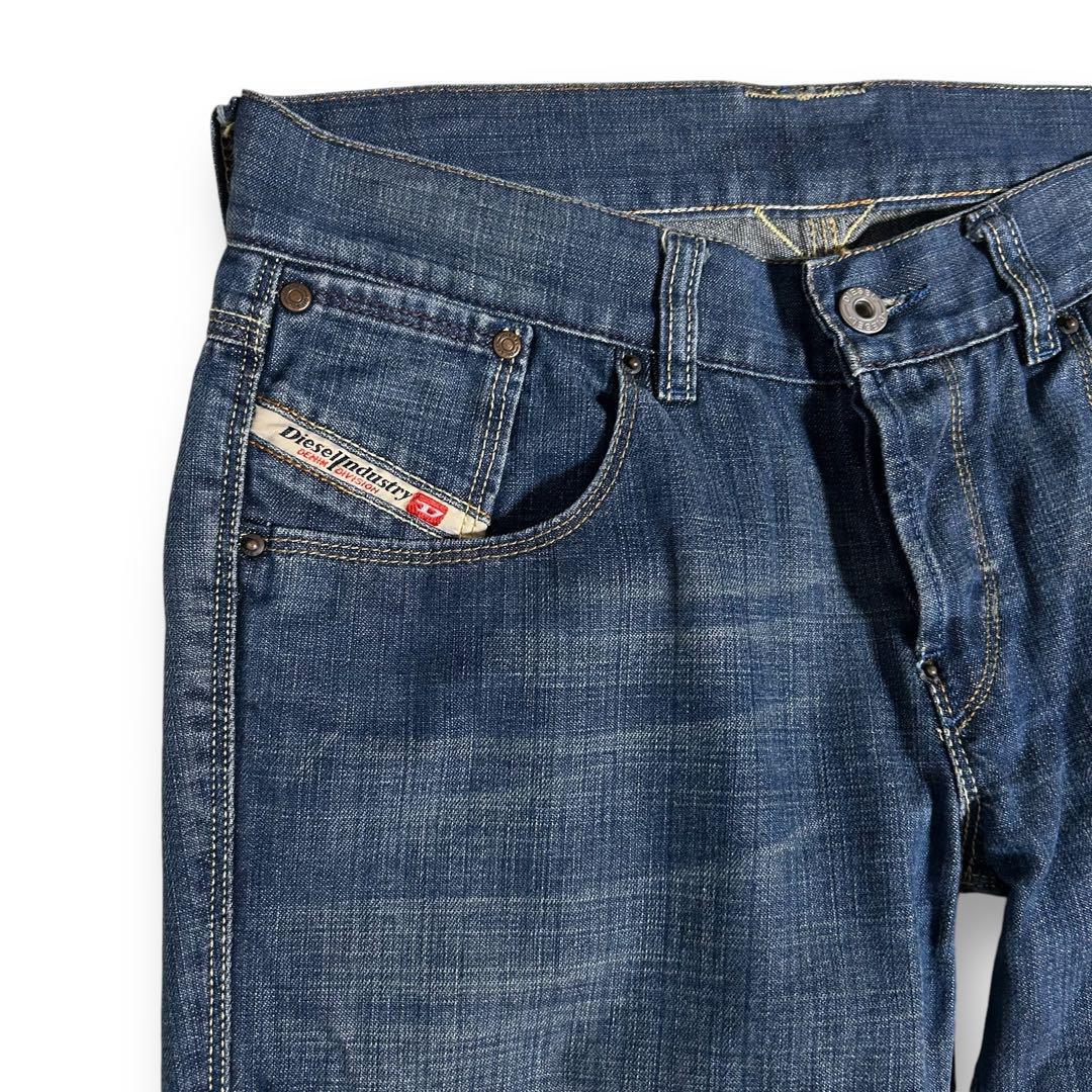 archive DIESEL flare leather pants y2k