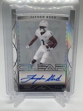 JAYDEN REED 2022 LEAF TRINITY FOOTBALL CLEAR ROOKIE AUTO /12