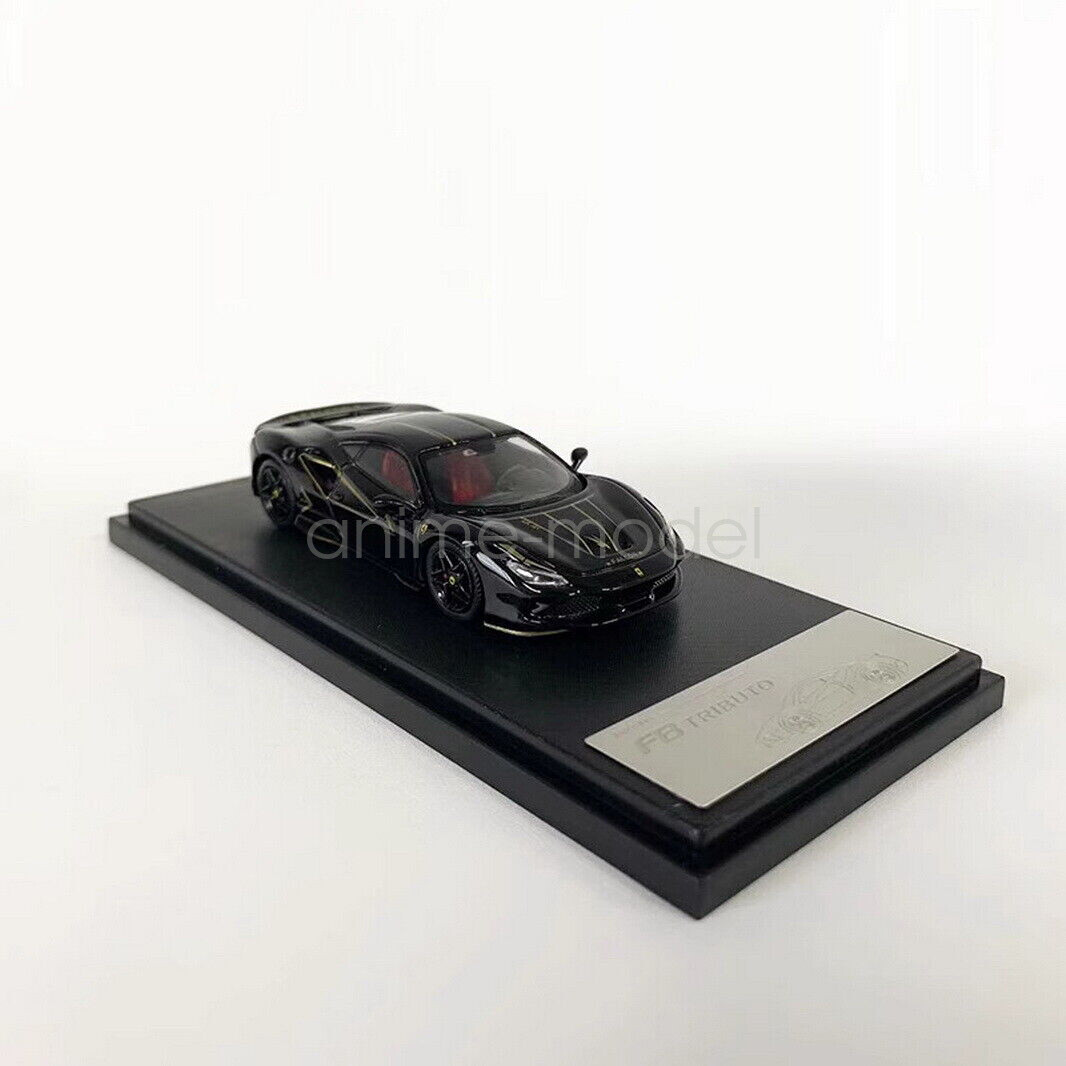XF MODEL 1/64 Scale Ferrari F8 Tributo Black Diecast Car Model Toy