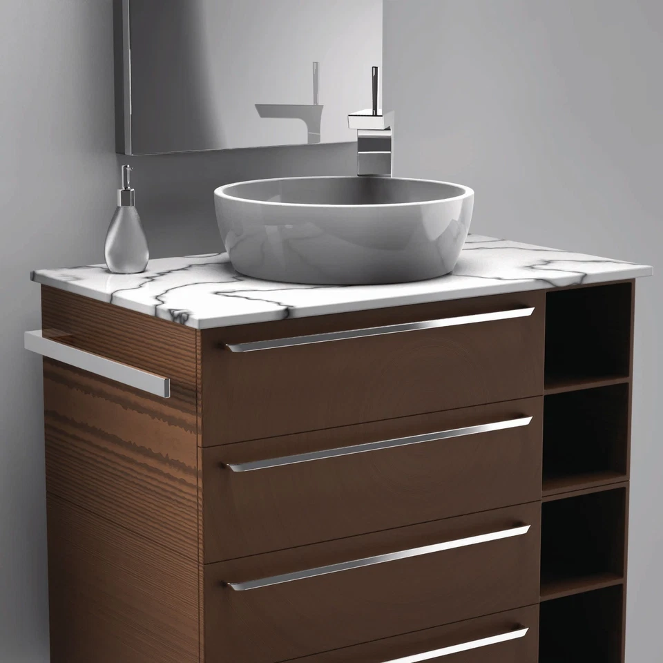 kalb | Handtuchhalter Jörn für Waschtisch Aluminium verchromt 40x25x50cm (LxHxT) - Bild 4 von 4