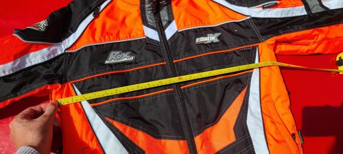 CASTLE X Snowmobile Jacket Small Orange Hitina Technical Gear Coat Vented - Picture 8 of 9