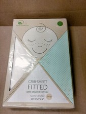 NIB Your Eco Family Fitted Crib Toddler Sheet Organic Cotton Beige YourEcoFamily