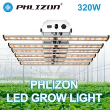 PHLIZON 2023 New BA400W LED Grow Light 5×5ft Daisy Chain Dimmable Full Spectrum