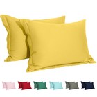 100% Cotton Sateen Pillow Sham Ultra Soft Pillow Cover 2 Pack 10 Colors