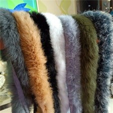 Rabbit Hair Fur Trim Tape Pelt Strip Fluffy Plush Sew Fabric DIY Craft Hood Cuff