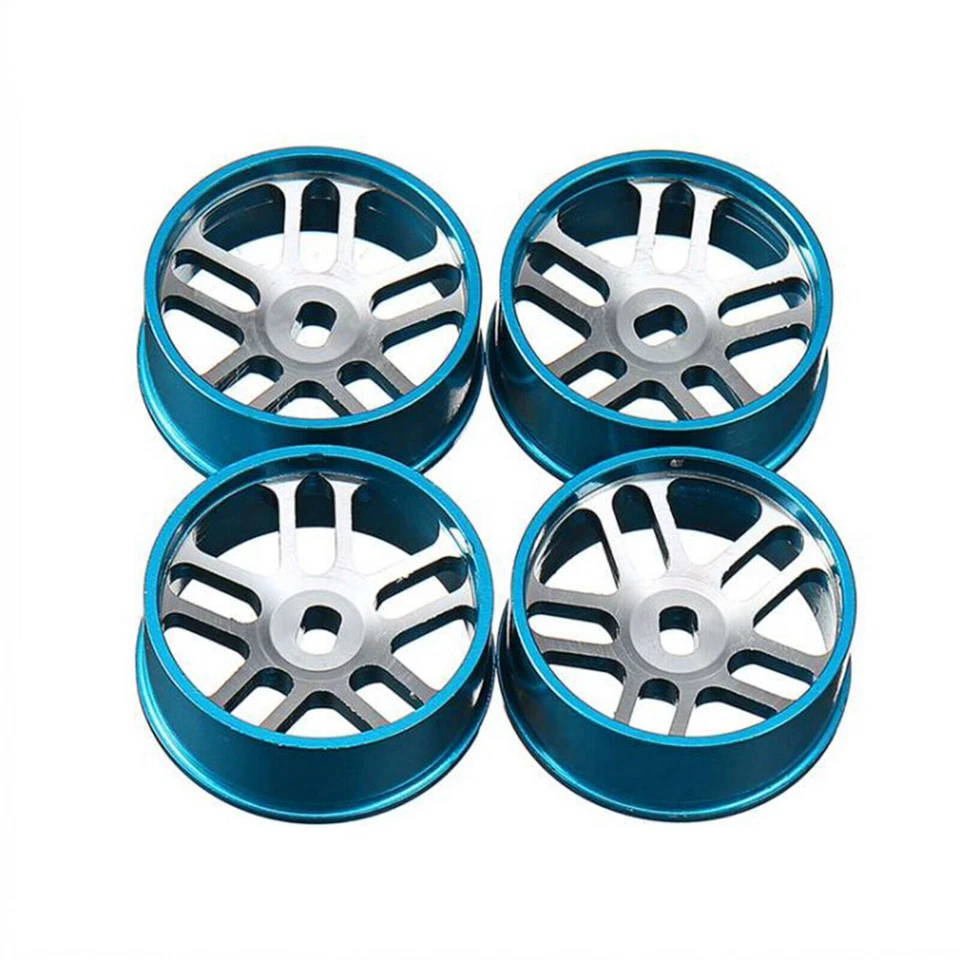 Fit for Kyosho MINI-Z AWD Wltoys K989 RC Metal Wheel Hubs Simulation Tire Rims - Image 3 of 4
