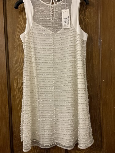 M&S X Sienna Miller Lined Cream Beaded Tank Dress/Top ÜBER RARE Size 8 BNWT - Picture 3 of 5