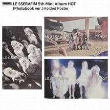 Le Sserafim 5th Mini Album HOT Photobook ver Official Folded Poster KPOP K-POP