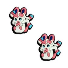 Sylveon Pokemon For Crocs Shoe Charms Jibbitz - 2 Pieces