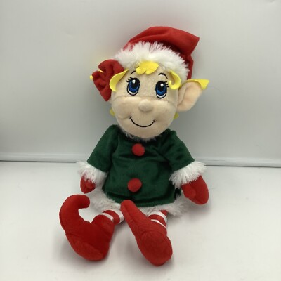 Fiesta Christmas Elf Girl Doll Plush Soft Toy Stuffed 14
